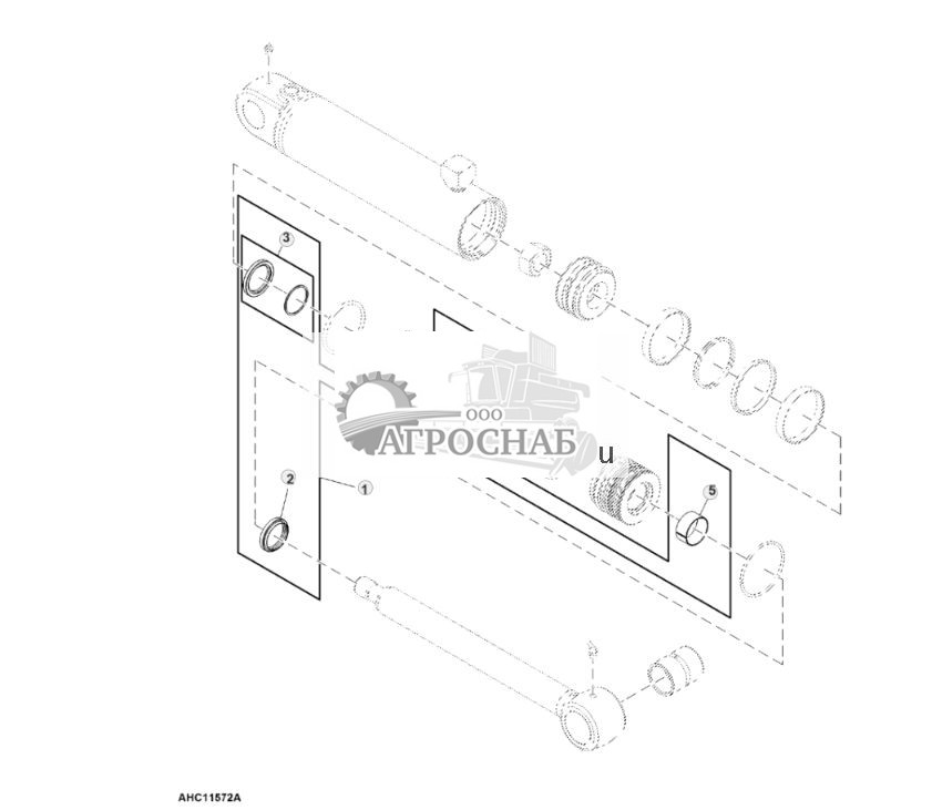 Комплект гидравлического цилиндра, шток 45 мм - ST833010 692.jpg